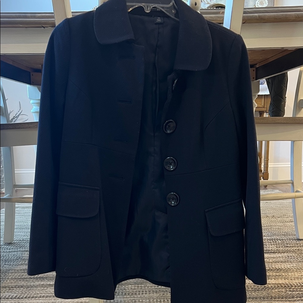 GAP Navy Blue Textured Collar Jacket